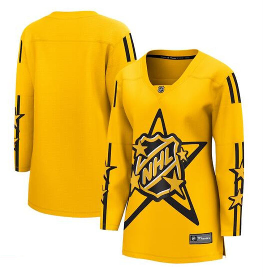 Women's Yellow All-Star Game 2024 Breakaway Stitched Hockey Jersey